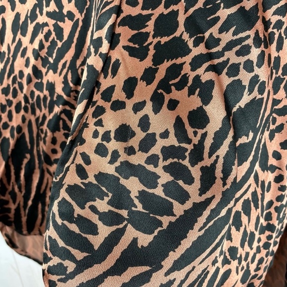 Rails Pearl Animal Print Popover Top In Cinnamon Mixed Animal Size S - Picture 6 of 11